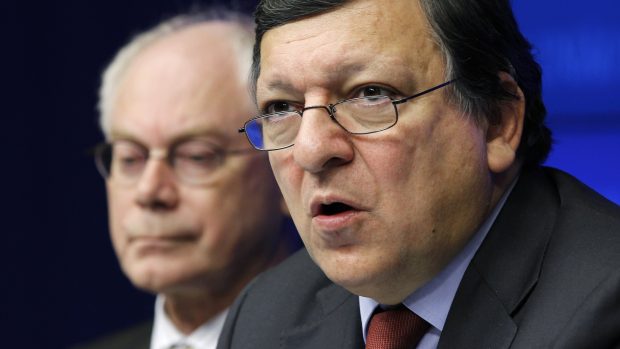 Herman van Rompuy  (vlevo) a José Manuel Barroso
