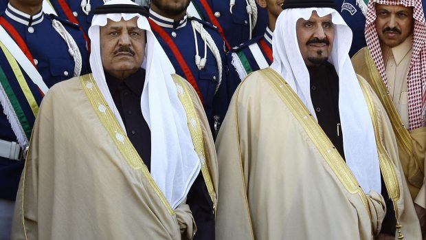 Saúdskoarabský korunní princ Sultána a jeho bratr princ Nájif