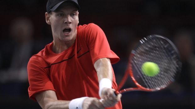 Tenista Tomáš Berdych na turnaji v Paříži