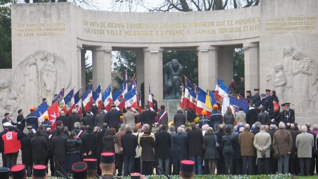 Francie vzpomínka na 1. světovou válku Remeš