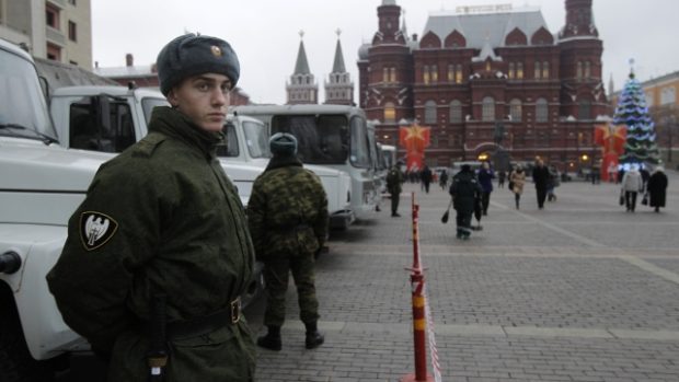 V Moskvě hlídkují posílené bezpečnostní složky