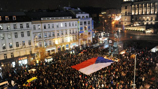 Pietní setkání občanů k úmrtí prezidenta Václava Havla