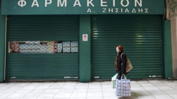 Řecké lékárny budou během stávky zavřené