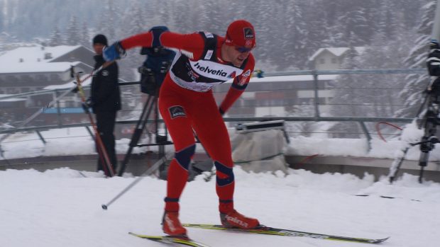 Petter Northug na stadionu v Toblachu