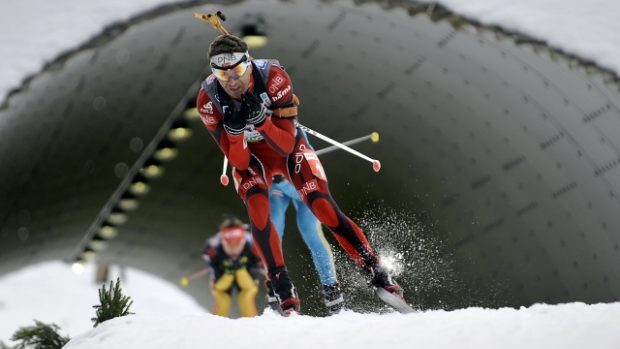 Biatlon v Novém Městě na Moravě. Ole Einar Björndalen