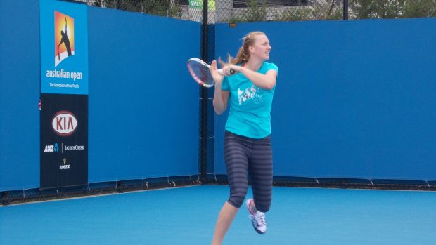 Petra Kvitová na tréninku na Australian Open