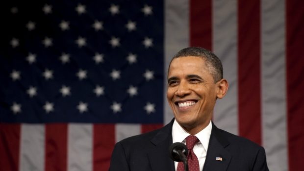 Prezident Barack Obama po projevu o stavu Unie