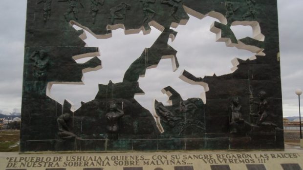 Památník války o Falklandy v argentinské Ushuaie