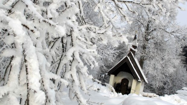 mráz, sníh, zima, kaple, Německo