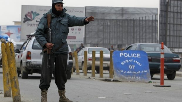 Policejní hlídka v afghánském Kábulu