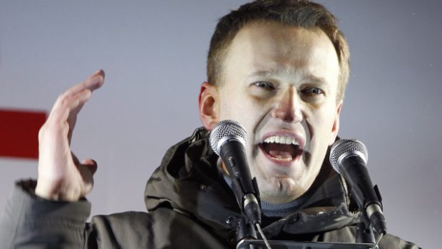 Jeden z organizátorů protiputinovských protestů Alexej Navalnyj