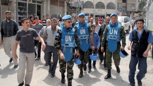 Tým OSN monitoruje oblasti kolem Damašku