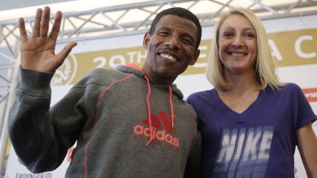 Etiopan Haile Gebrselassie a Britka Paula Radcliffová se chystají na půlmaraton ve Vídni