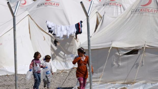 Syrští uprchlíci v tureckém táboře ve městě Gaziantep