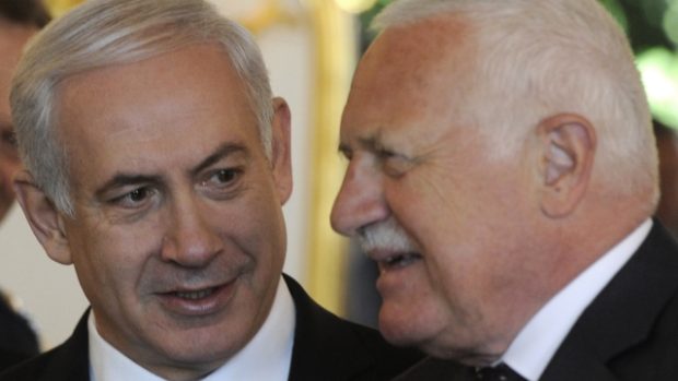 Izraelský premiér Benjamin Netanjahu jednal v Praze s českým prezidentem Václavem Klausem