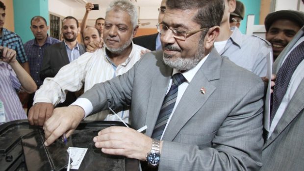Prezidentský kandidát muslimského bratrstva Muhammad Mursí