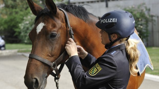 Mezinárodního policejního mistrovstí v jízdě na koni se účastnili i Němci