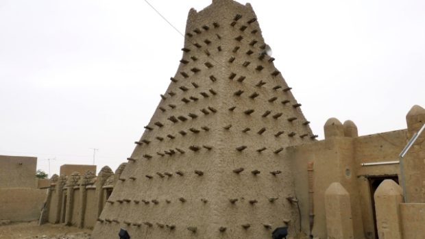 Tradiční stavby v Timbuktu