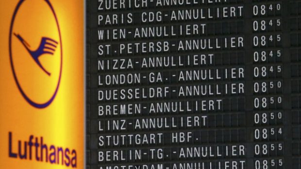 Přehled zrušených letů Lufthansy na letišti ve Frankfurtu