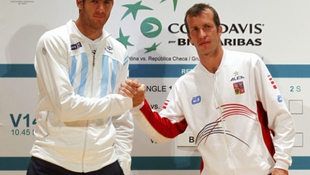 Úvodní duel semifinále Davis Cupu obstarají Radek Štěpánek a Juan Martin Del Potro