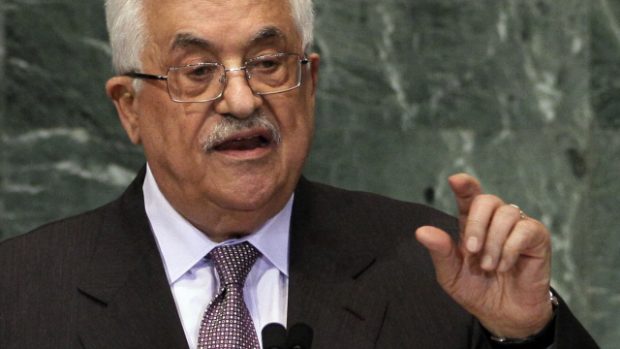 Předseda palestinské samosprávy Mahmúd Abbás při projevu před Valným shromážděním OSN