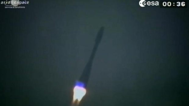 Raketa Sojuz IOV-2, nesoucí družice Galileo, odstartovala