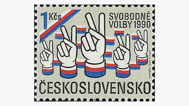 Poštovní známka Svobodné volby 1990