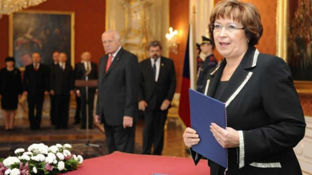 Prezident Václav Klaus jmenoval novou ministryni práce a sociálních věcí Ludmilu Müllerovou