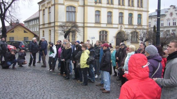 Demonstrace proti amnestii ve Varnsdorfu