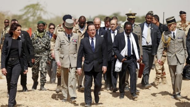 Francouzský prezident Francois Hollande v Mali
