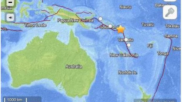 Zemětřesení u Šalamounových ostrovů zaznamenala americká geologická služba USGS
