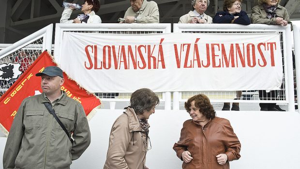Komunisté slaví 1. máj na pražském Výstavišti