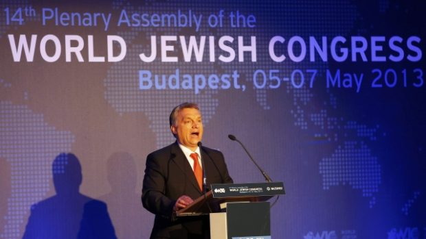 Maďarský premiér Viktor Orbán na Světovém Židovském kongresu v Budapešti