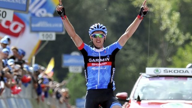 Litevský cyklista Ramunas Navardauskas slaví triumf v 11. etapě Gira d&#039;Italia