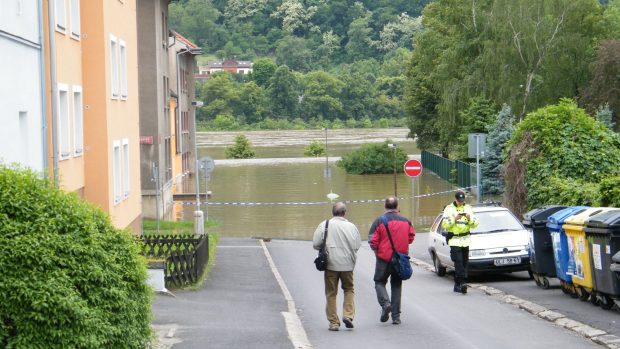 Ústí nad Labem, Střekovské nábřeží 6.6.2013 - po kulminaci