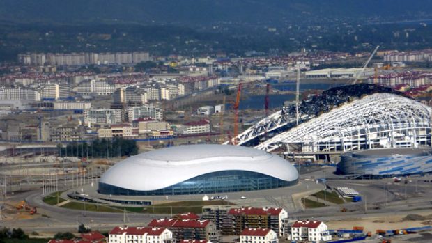 Stavba olympijských stadiónů v Soči