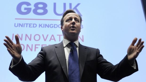 Britský premiér David Cameron na summitu G8 v Londýně