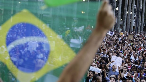 Nejsilnější protesty se odehrávají v Sao Paulu