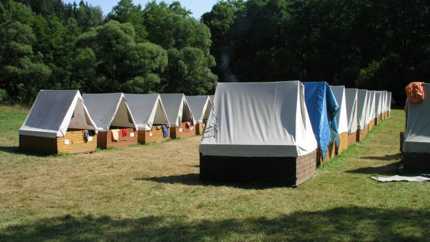 Tábor u obce Sovolusky na Karlovarsku