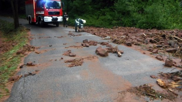 Hasiči v Libereckém kraji odklízeli po noční bouřce hlavně popadané a polámané stromy