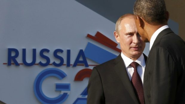 Ruský prezident Vladimir Putin a jeho americký protějšek Barack Obama při setkání na summitu G20 v Petrohradě