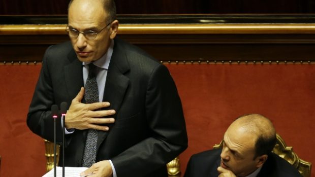 Italský premiér Enrico Letta promluvil v Senátu