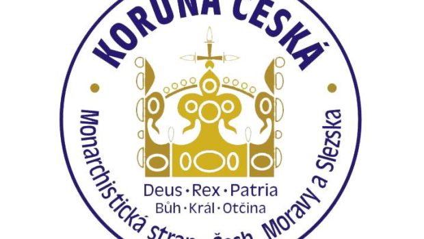 Logo Koruny české - monarchistické strany Čech, Moravy a Slezska