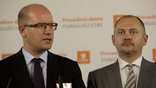 Předseda ČSSD Bohuslav Sobotka a místopředseda Michal Hašek
