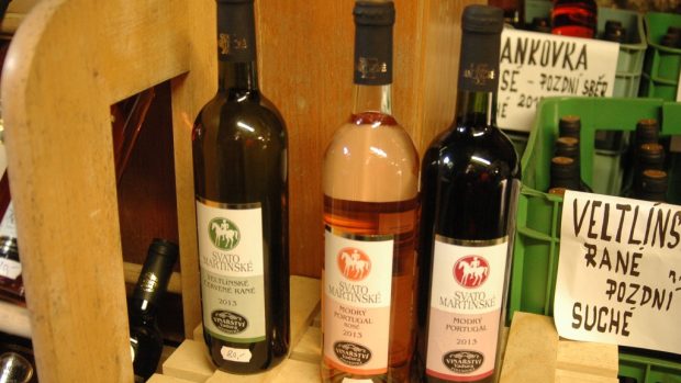 Různé druhy Svatomartinského vína