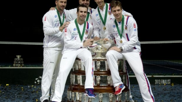 Čeští tenisté po triumfu v Davisově poháru