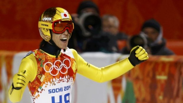 Japonského skokana na lyžích Noriaki Kasaie na velkém můstku v Soči předčil jen Polák Kamil Stoch