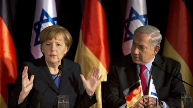 Německá kancléřka Angela Merkelová s izraelským premiérem Benjaminem Netanjahuem
