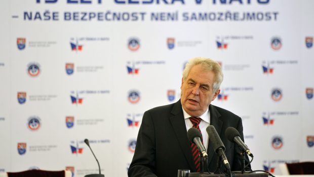 15. let Česka v NATO, prezident Miloš Zeman