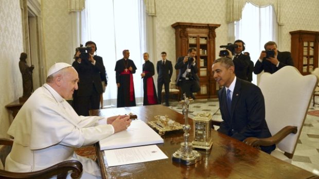 Vatikán. Americký prezident Barack Obama navštívil papeže Františka